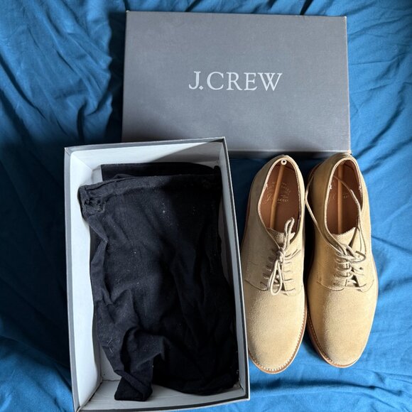 J. Crew Suede Bucks Dress Lace-up Oxford shoes size 10